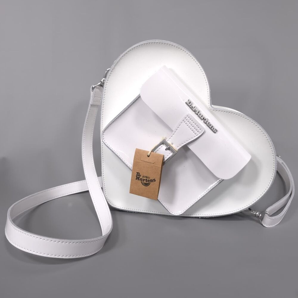 DR.MARTENS Womens New Crossbody Bag White Hearts Leather Heart Backpack AD015100